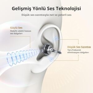 Earfun Clip Open Ear Adaptif Konforlu Kulaklık - Bluetooth 6.0-40 Saat Oynatma Süresi - IP55 - Gümüş Gri (Earfun Türkiye Garantili)