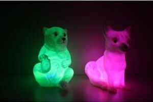 Kutup Ayısı ve Kar Tilkisi Rcb Renk Değiştiren LED Gece Lambası