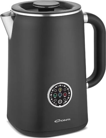 CK-300 Therma Dijital Kettle 1.7l | Dokunmatik Ekran | Sıcak Tutma Fonksiyonu | Double Wall El Yakmayan Gövde | Çay, Kahve, Bitki Çayı ve Mama Suyu Modları | Siyah