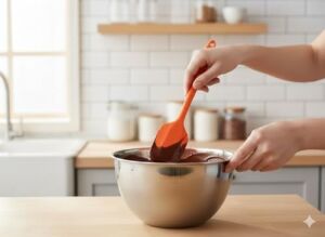 Silikon Spatula ve Sıyırıcı, Tek Parça Tasarım (1, Turuncu)