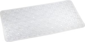 Premium Serisi Banyo - Küvet Içi Kaydırmaz Vantuzlu Oluklu Desenli Diktördgen Paspas 67,5 x 34,5 Cm, Şeffaf