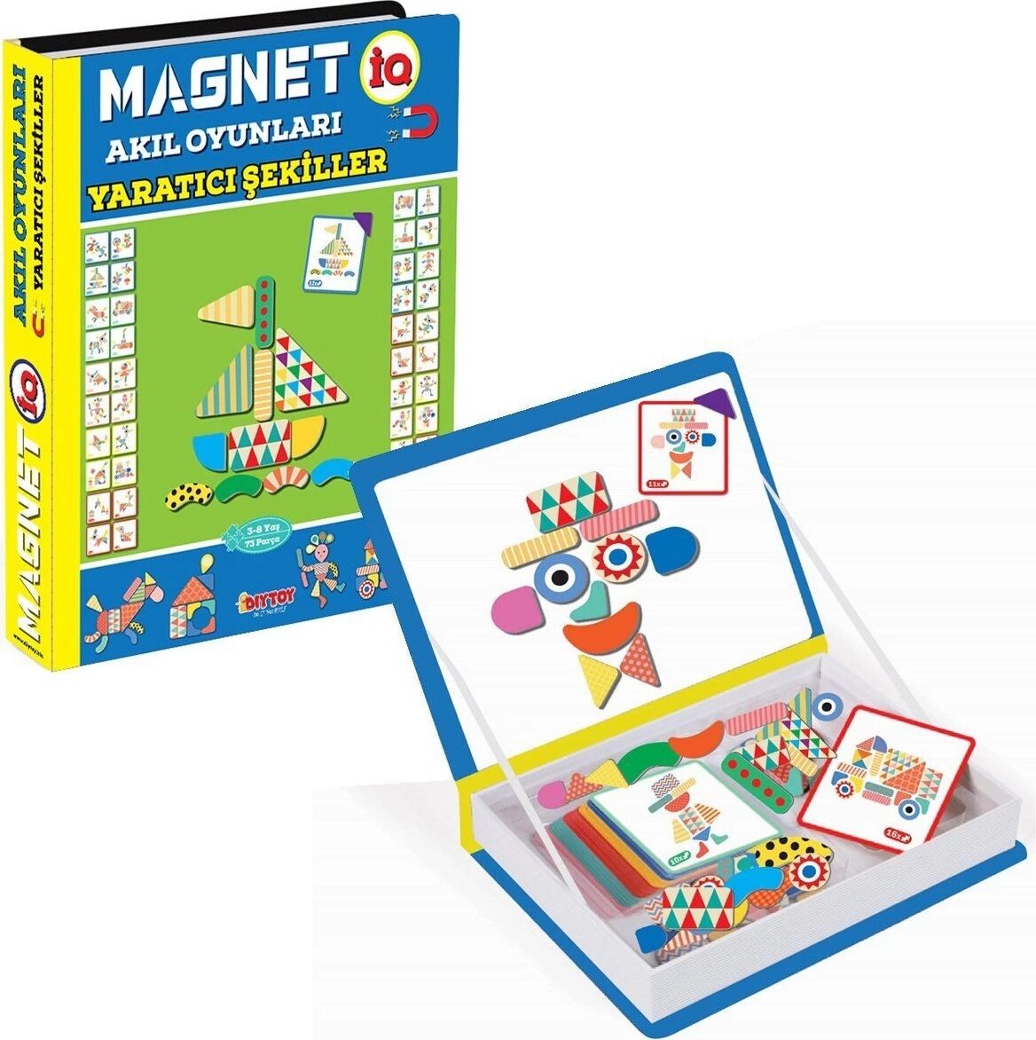 1550 Dıytoy, Magnet Akıl Oyunları - Yaratıcı Şekiller / 3-8 Yaş