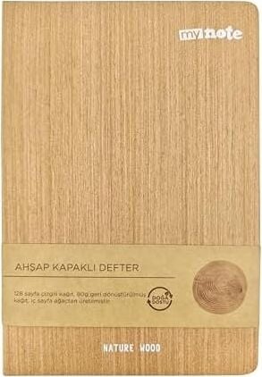 14X21 Spiralli Bambu Kapak Defter
