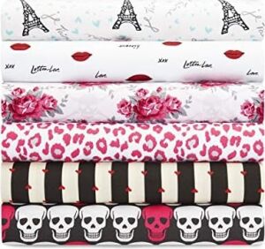 Betsey Johnson - Performans Koleksiyonu - Yatak Çarşafı Seti - Hafif, Nefes Alabilir, Isı Düzenleyici Kumaş. Süper Yumuşak, Kolay Bakım ve Tüm Mevsimler Için Ideal, Tam, Harikalar Diyarı Çizgili