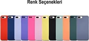 Apple iPhone 7 Plus ile Uyumlu Kapak Içi Kadife Lansman Silikon Kılıf - Siyah