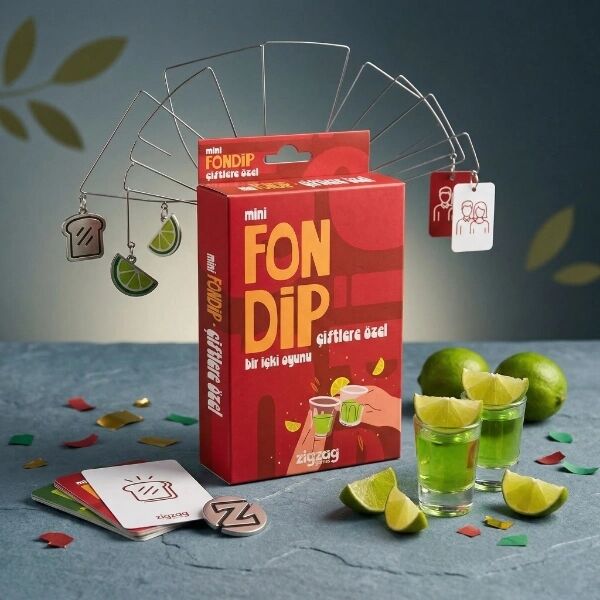 Mini Fondip Çiftlere Özel Eğlenceli Kart Oyunu