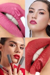 Uzun Süre Kalıcı Kadifemsi Kuruma Yapmayan Mat Likit Ruj - Lipstick 508 Bright Rose