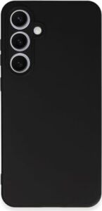 & Aksesuar  Galaxy S24 Fe ile Uyumlu Içi Kadife Kamera Korumalı Lansman Silikon Kılıf Ince Yapılı Tam Koruma Sağlayan Kamera Korumalı Kılıf (Siyah)