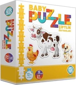Circle Toys CRCL020 Baby Puzzle Çiftlik Hayvanları, Çok Renkli