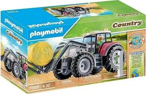 Playmobil Country 71305 Büyük Traktör, Elektrikli Traktör, Katlanır Çatılı ve Elektrik Şarj Istasyonu, 4 Yaşından Büyük Çocuklar Için Oyuncak