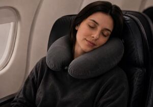 Ergonomik Boyun ve Seyahat Yastığı – Yumuşak Silikon Dolgulu, Çıtçıtlı ve Yıkanabilir U Yastık – Uçak, Araba, Otobüs, Ofis ve Uzun Yolculuklar Için Konforlu Boyun Desteği