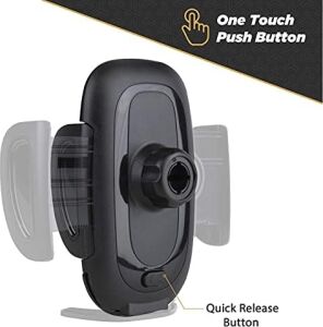 Suhwd-Xces0 Select Vantuzlu Telefon Tutucu, Araç Için, Ayarlanabilir Kilitleme Kolu, Hızlı Açma Düğmesi, Siyah