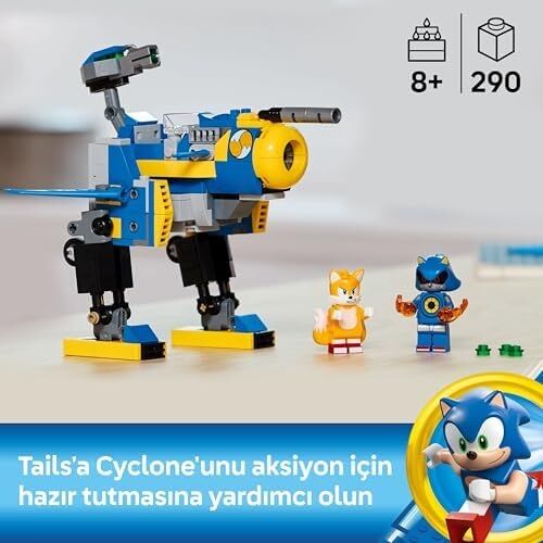 The Hedgehog Cyclone, Metal ’e Karşı 77002-8 Yaş ve Üzeri Çocuklar Için Koleksiyonluk Yaratıcı Oyuncak Yapım Seti, Doğum Günü Hediyesi (290 Parça)