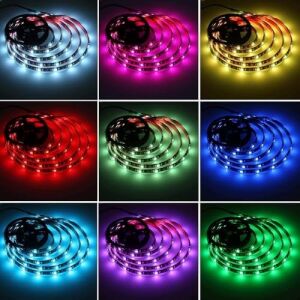 Ema Dükkan Tv Monitör Arkası Kumandalı Rgb Şerit LED Iç Mekan LED Işıldak | Animasyonlu Rgb Şerit LED (1 Metre)