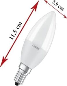 LED Mum Ampul E14, 7,5W ile 60W Aydınlatma, 806 Lümen, 4000K Günışığı, 11,5 Cm, 3 Adet