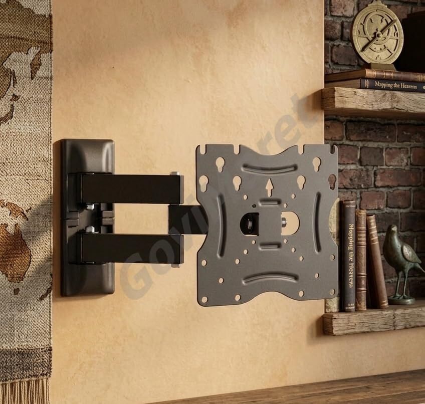 Hareketli Metal Tv Askı Aparatı, 32 Inç ve 43 Inç Arası Ekranlara Uyumlu, Tüm Markalar ile Uyumlu, Televizyon Duvar Asma Aparatı, Yüksek Kalite Metal Kalınlığı, Akropat Hareketli (50-Cm)