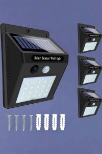 Solar Lamba Giriş, Bahçe Yol Avlu Hareket Sensörlü LED Parlak Gece Su Geçirmez