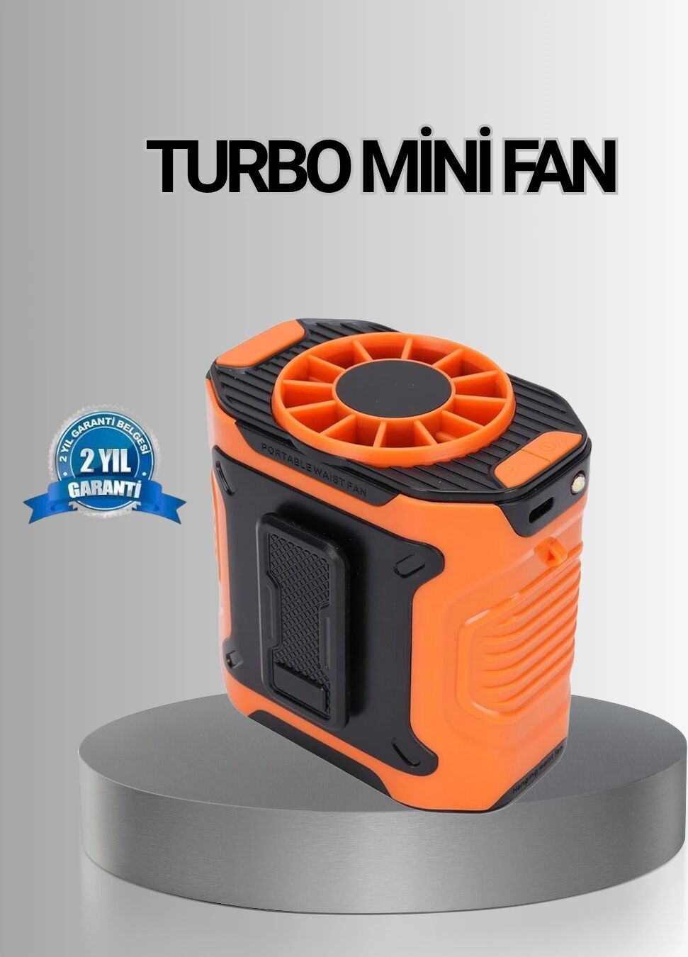Turbo Mini Taşınabilir Fan – 100 Kademeli Dijital Hız Kontrolü ve Type-C Şarj