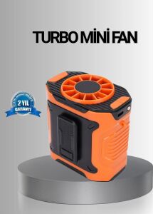 Turbo Mini Taşınabilir Fan – 100 Kademeli Dijital Hız Kontrolü ve Type-C Şarj