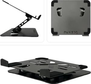 Prexua Flexer Ayarlanabilir Ergonomik Laptop Standı - Tablet Standı - Metal - Siyah - FLX2320BL (Siyah)