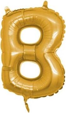 - B Harfi Altın Folyo Balon 16 Inch 40 cm