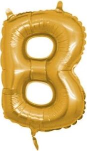 - B Harfi Altın Folyo Balon 16 Inch 40 cm