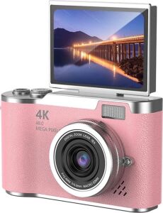 48 Mp Vlog Kamera 1080P Video Flip Screen Uzun Pil Ömrü Selfie Kamera