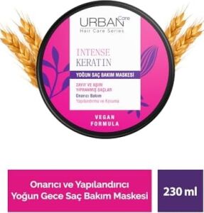 Intense Keratin Aşırı Yıpranmış Saçlara Özel Yoğun Saç Bakım Maskesi 230 Ml- Vegan