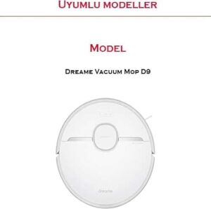 Beyaz Dreame  D9/d9 Max Dreame Bot L10 L10 Pro Uyumlu 6 Kollu Yan Fırçalı Hepa Filtre Fırça Yenileme Seti-5 Parça Set
