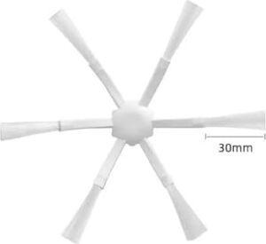 Beyaz Dreame  D9/d9 Max Dreame Bot L10 L10 Pro Uyumlu 6 Kollu Yan Fırçalı Hepa Filtre Fırça Yenileme Seti-5 Parça Set