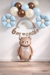 Retro Papatya Temalı Erkek Bebek Konsept Doğum Günü Seti (6months)