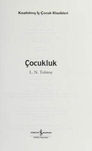 Çocukluk (Kısaltılmış Metin)