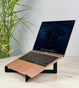 Bk Gift Taşınabilir Siyah Ahşap Notebook Laptop Standı