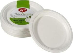 Roll-Up Nature Ekolojik Karton Kağıt Parti Tek Kullanımlık Tabak - 22 Cm. - 50 Adetlik 1 Paket