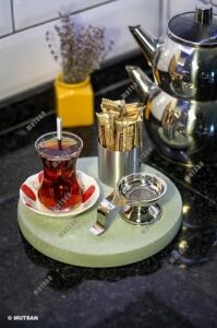 Paslanmaz Çelik Altlıklı Çay Süzgeci - 304 Kalite Paslanmaz Çelik