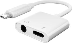 iPhone Uyumlu To 3.5 mm Jack Kulaklık ve Şarj Dönüştürücü Aynı Anda Kulaklıktan Müzik Dinleyin ve De Şarj Edin Çift Çıkışlı Adaptör Yüksek Hızlı Şarj ve Ses Aktarımı iPhone 7/8/10/11/12/13/14 Için