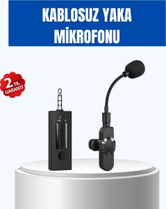 Kablosuz 2.4 Ghz Yaka Mikrofonu – 60 M Menzilli, Gürültü Azaltıcı, Şarjlı ve Taşınabilir