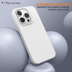 iPhone 14 ve iPhone 13 Kılıf 6.1'' ile Uyumlu Premium Sıvı Silikon Kılıf - Yumuşak Dokulu, Mikrofiber Kadife Astarlı, 3 Katmanlı Darbe Emici Sert Kapak - Siyah