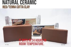 Seramik Kil Hamuru, Kırmızı Terra/cotta 500 gr Fırınlamaya Gerek Olmayan Güzel Sanatlar Figür Heykel Modelleme Oyun ve Montessori Sınıfları Için Toksik Olmayan Doğal Kil