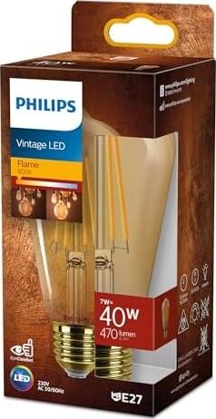 Ledclassic E27 Lamba, Altın, 40 W Yerine Geçer, Sıcak Beyaz (1800 Kelvin), Dekoratif Lamba