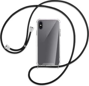 Iphone X/xs Uyumlu Kılıf Boyun Omuz Askılı Ipli Anti Şok Köşe Korumalı Şeffaf Silikon Kmp