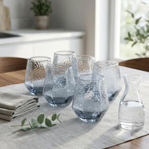 6 Adet Cam Bardak Seti - Sade ve Modern Tasarımlı, Ekstra Berrak Su, 6'lı Meşrubat ve Kahve Bardağı Takımı (310 Ml)