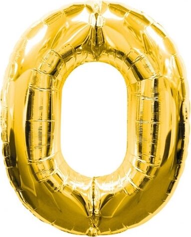 0 Rakamlı Folyo Balon Gold Renk  40 Inç