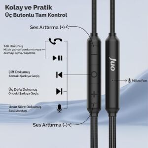 Type-C Mikrofonlu Kablolu Kulak Içi Kulaklık Dac Çip Destekli Enc Gürültü Engelleme