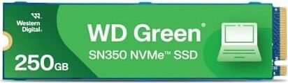 Western Digital 250GB Wd Yeşil SN350 Nvme Dahili SSD Katı Hal Sürücüsü - Gen3 Pcıe, M.2 2280, 2.400 Mb/s'ye Kadar - WDS250G2G0C