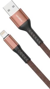 Lightning Hızlı Şarj Kablosu – Kahverengi, Örgülü, Kırılmaz, 2m USB Girişli