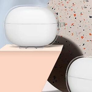Xiaomi Redmi Buds 3 Lite ile Uyumlu Şeffaf Silikon Kılıf Tam Koruma Kancalı Anahtarlık Redmi Buds 3 Lite ile Uyumlu Şeffaf Silikon Kılıf