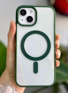 Iphone 13-14 ve 15 ile Uyumlu Kablosuz Şarj Özellikli Renkli Şeffaf Kılıf