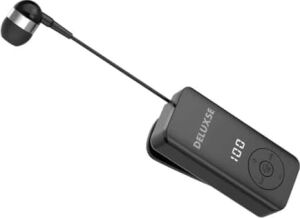 Bt-14 Çekmeli Bluetooth Kulaklık LED Ekranlı Titreşimli Yakanıza Takıp Çekmeli Olarak Kullanabilirsiniz Siyah Mikfonlu Eller Serbest Arama 18 Saat Müzik 160 Saat Bekleme V5,4