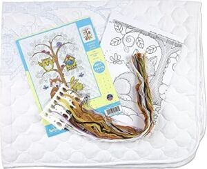 Design Works Crafts Janlynn Kanaviçe Yorgan Seti, Bebek Ormanı Için Damgalı